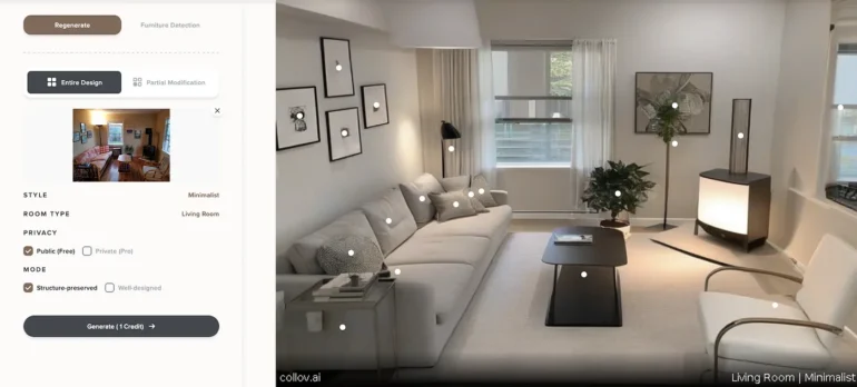 HomeTrends Interior Design KI Beispiel